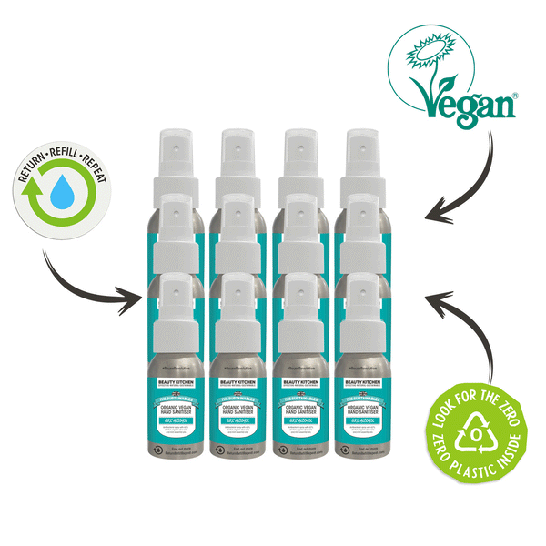 Workplace Pack - Refillable Organic Vegan Hand Sanitiser 50ml x 12