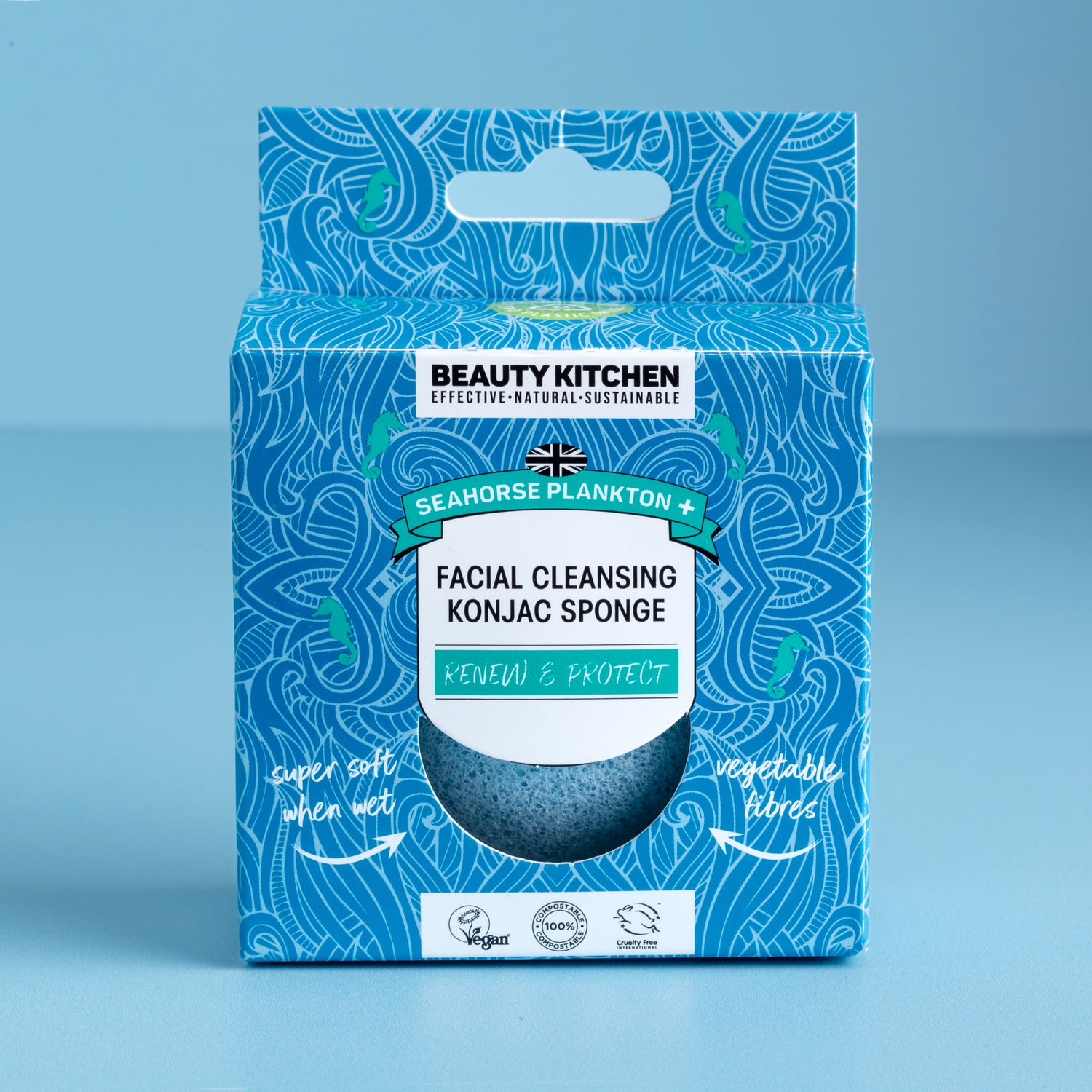 Seahorse Plankton+ Facial Cleansing Konjac Sponge