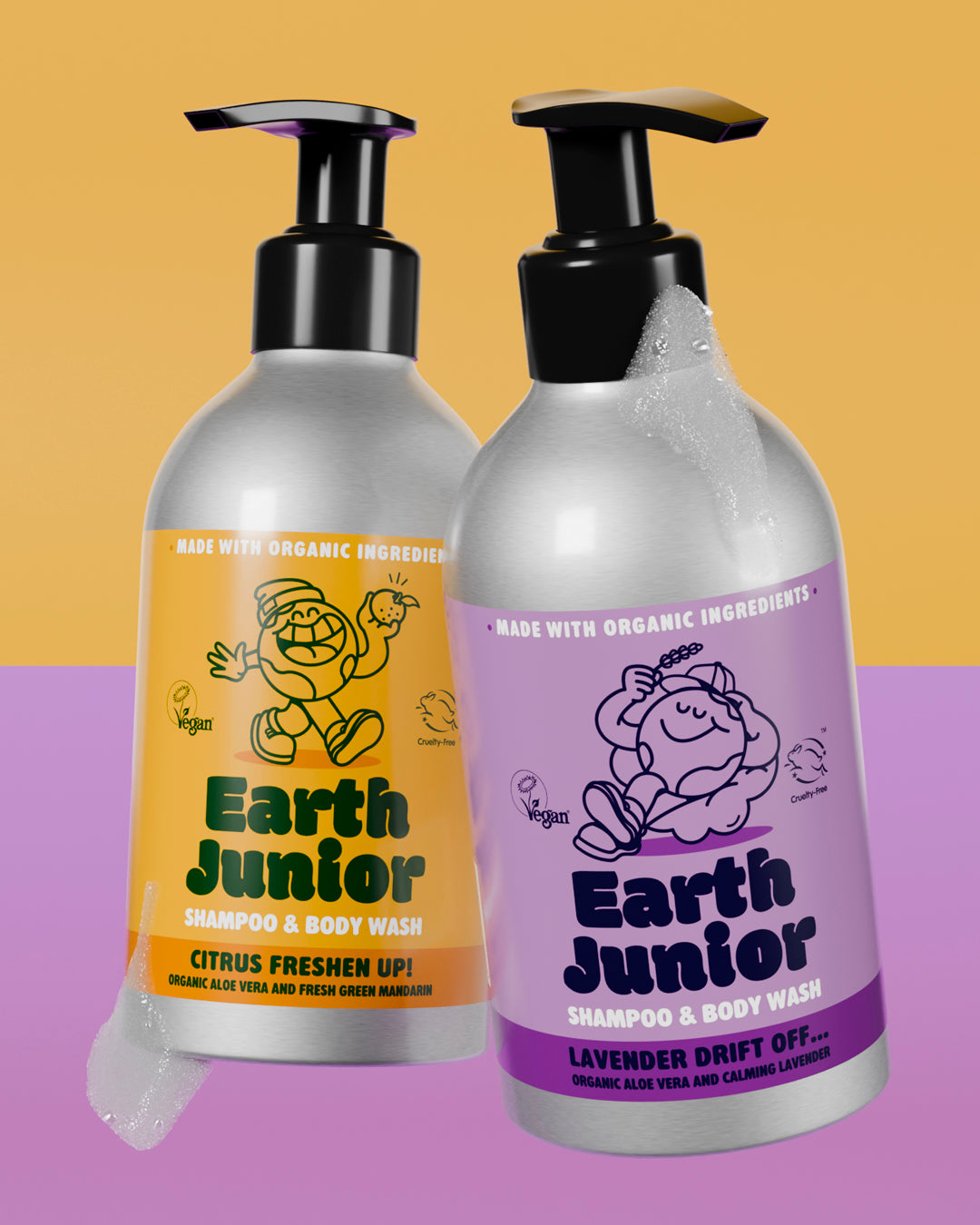 Earth Junior Shampoo & Body Wash Bundle 300ml x2