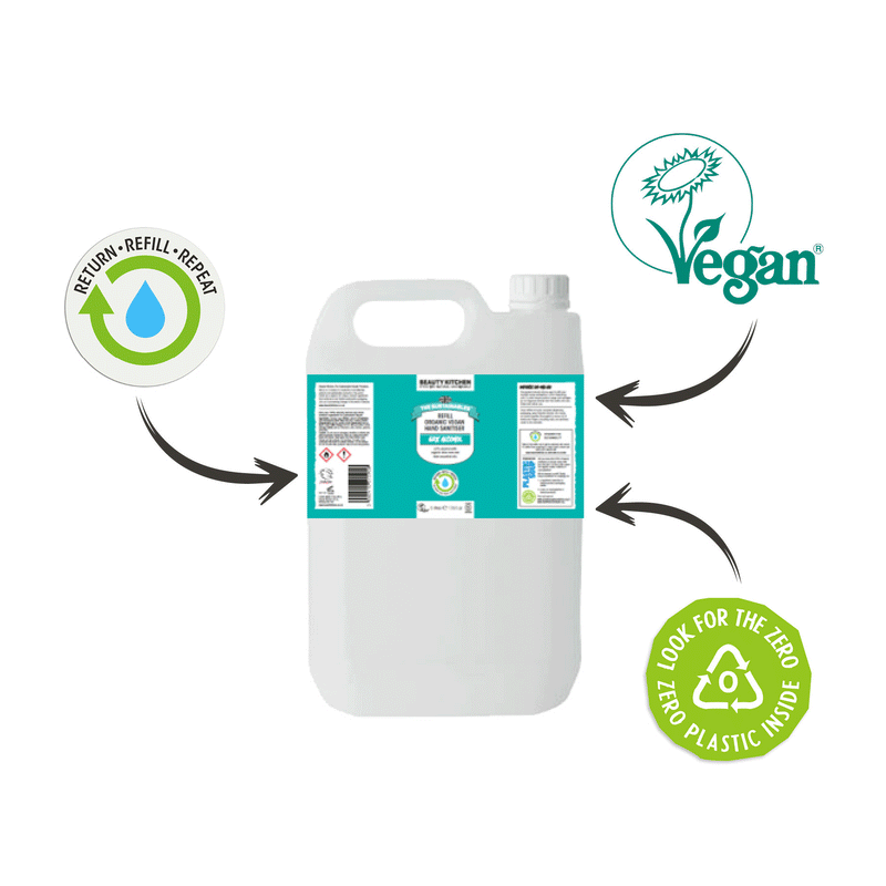 Organic Vegan Hand Sanitiser Refill 5L