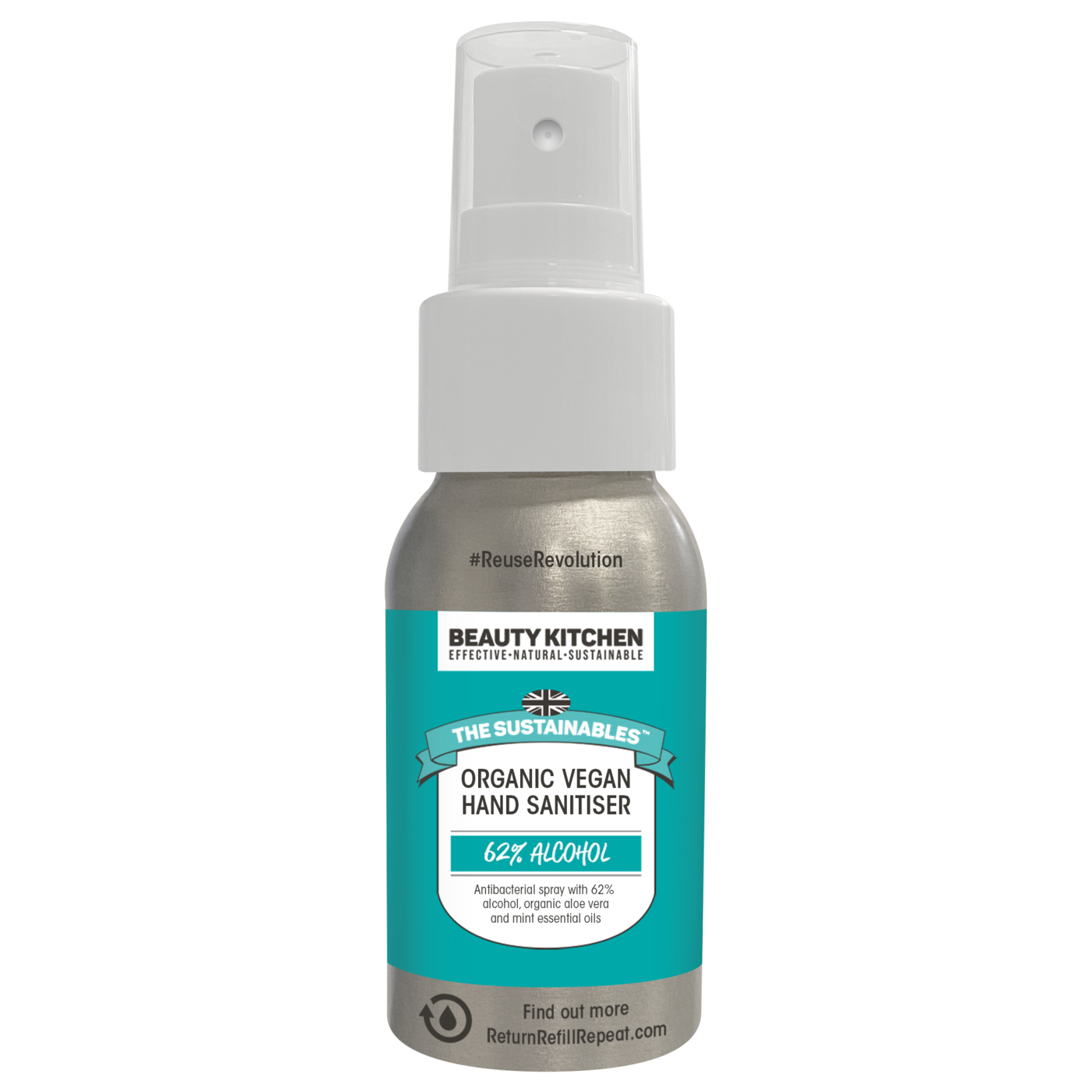 Refillable Organic Vegan Hand Sanitiser 50ml